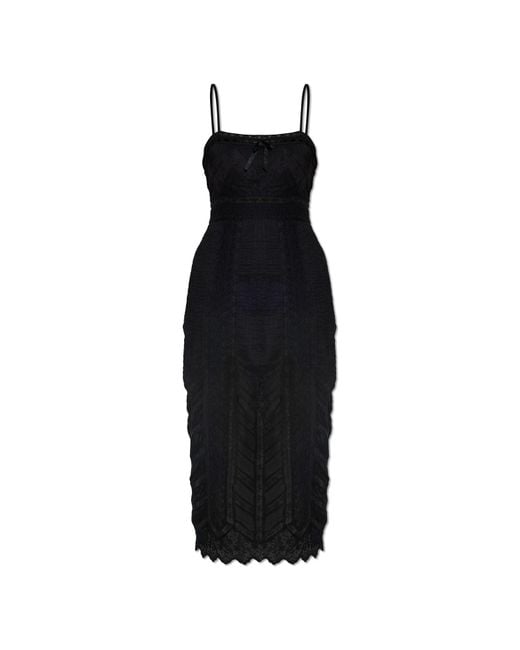 LoveShackFancy Black Dress "Celadine"