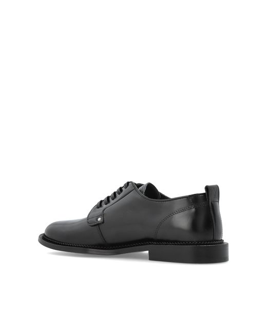 AMI Black Leather Shoes for men