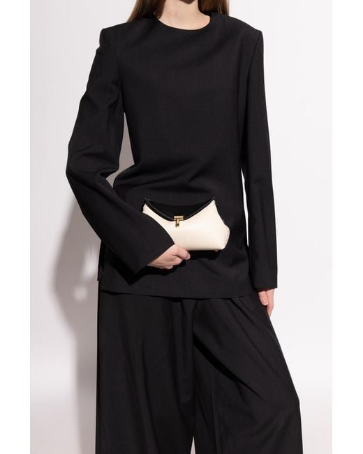 Totême  Natural 'T-Lock Mini' Leather Clutch