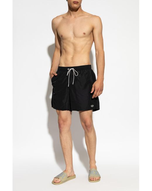 DIESEL Black Swim Shorts "George-41-Utlt" for men