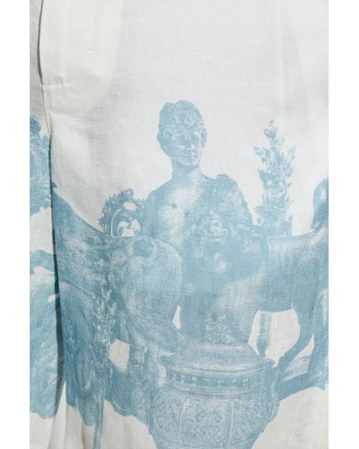 Givenchy Blue Linen Shorts for men