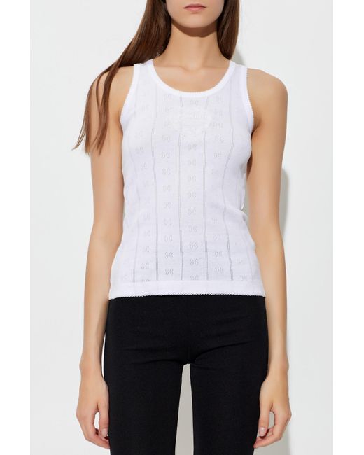 Ganni Black Top With A Patch