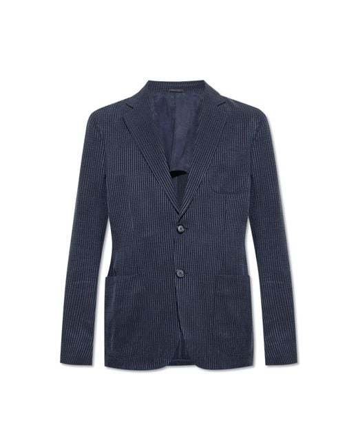 Giorgio Armani Sustainable Collection Blazer in Blue for Men