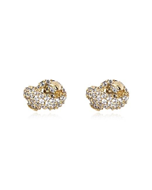 Kate Spade Metallic Earrings With Shimmering Crystals