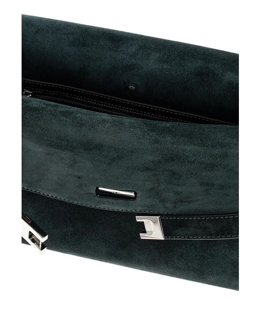 Tory Burch Green Shoulder Bag 'Lee Radziwill Large'