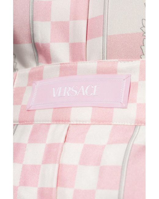 Versace Pink Silk Shorts