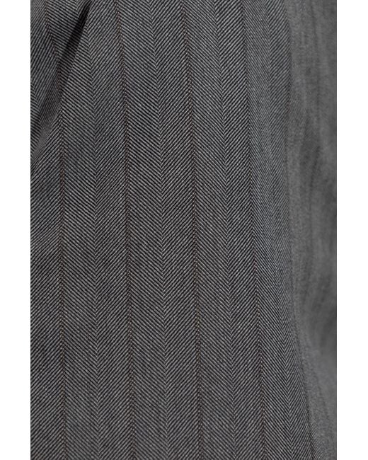Alexander McQueen Gray Herringbone Pattern Trousers