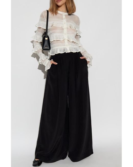 Zimmermann Black Chiffon Pants