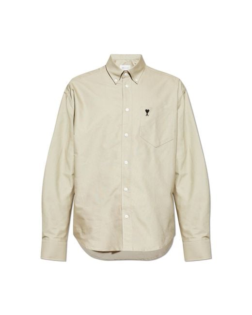 AMI White Shirt With Logo for men