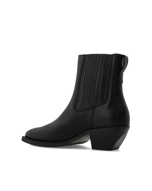 AllSaints Black Heeled Ankle Boots "Marcie"