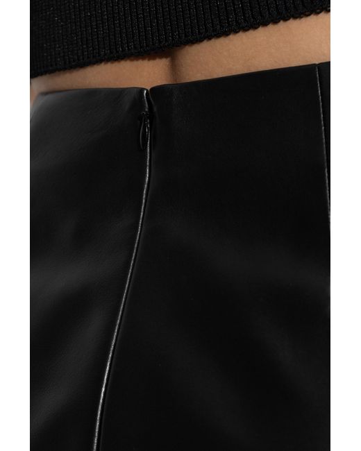 Givenchy Black Leather Skirt
