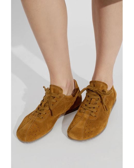 AMI Brown Leather Sports Shoes