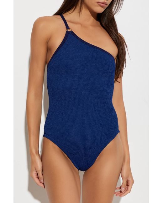 Hunza G Blue One-Piece Swimsuit 'Clara'