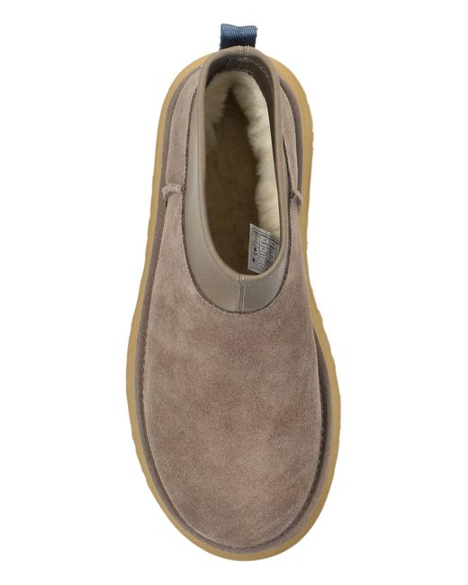 Ugg Brown Platform Snow Boots 'Classic Mini Dipper'