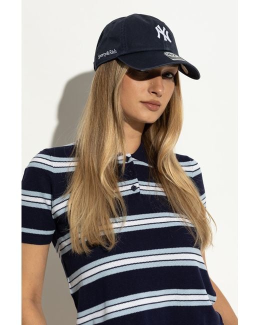 Sporty & Rich Blue Cap With Visor From The '47 & The New York Yankees' Collection