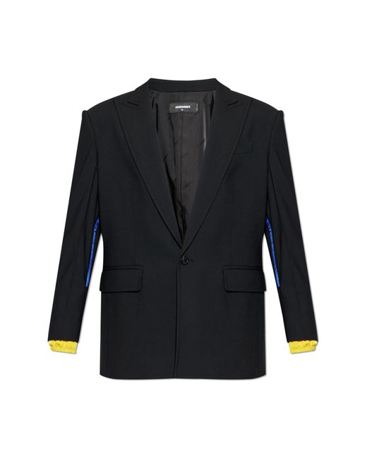 DSquared² Black Wool Blazer With A Single Vent for men