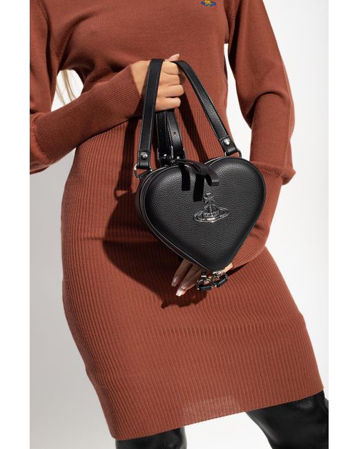 Vivienne Westwood Red 'ella Heart Mini' Backpack With Logo