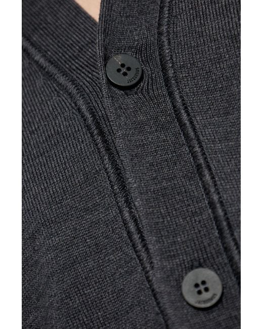 Jacquemus Black Wool Cardigan 'Brode' for men