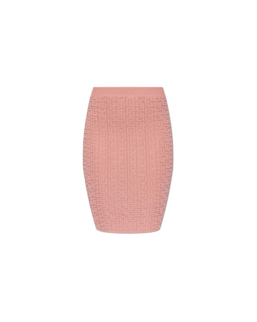 Balmain Pink Monogram Skirt,