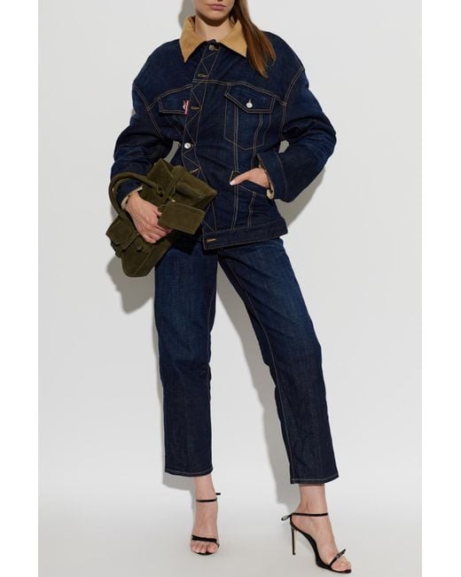 DSquared² Blue Insulated Denim Jacket