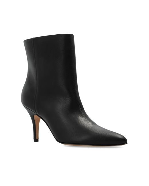 MM6 by Maison Martin Margiela Black Leather Ankle Boots With Heels