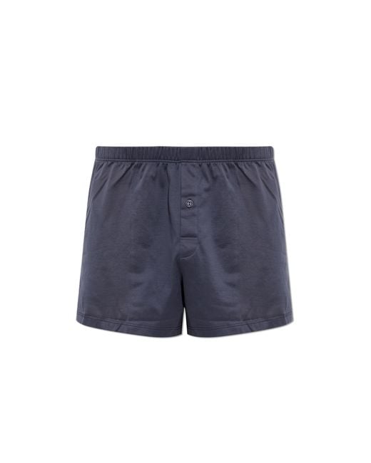 Hanro Blue Cotton Boxers for men