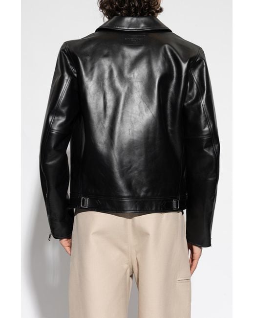 Givenchy Black Cattle Leather Jacket for men