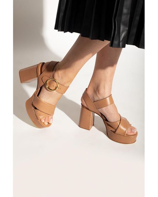 See By Chloé Natural 'lyna' Heeled Sandals