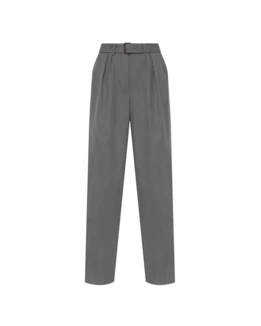 Dries Van Noten Gray Wool Trousers