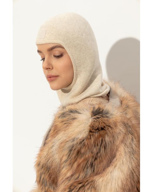 Acne Natural Wool Balaclava