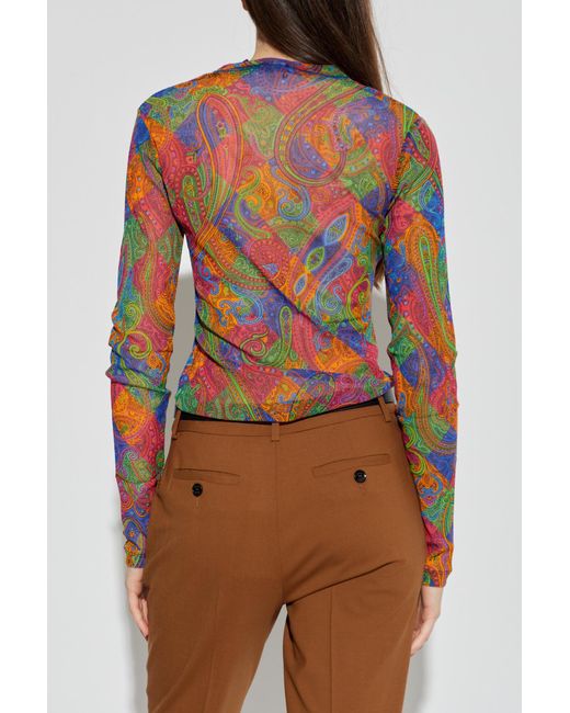 Etro Multicolor Wzorzysty Top – Patterned Top