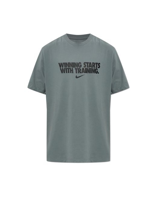 Nike Gray T-Shirt With Logo for men