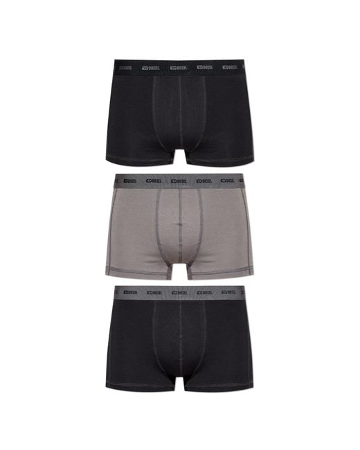 DIESEL Black Three-Pack Of Boxer Shorts 'Damien-Utlt-3Pack' for men
