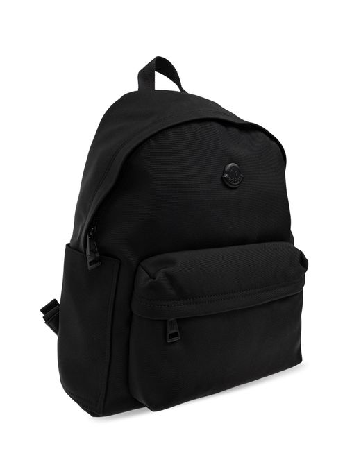 Moncler Black Backpack With Logo for men