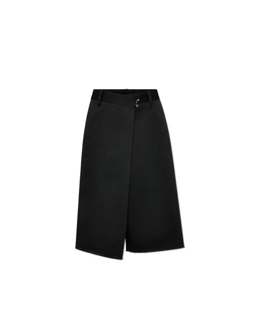 Maison Margiela Black Raw-Hem Shorts