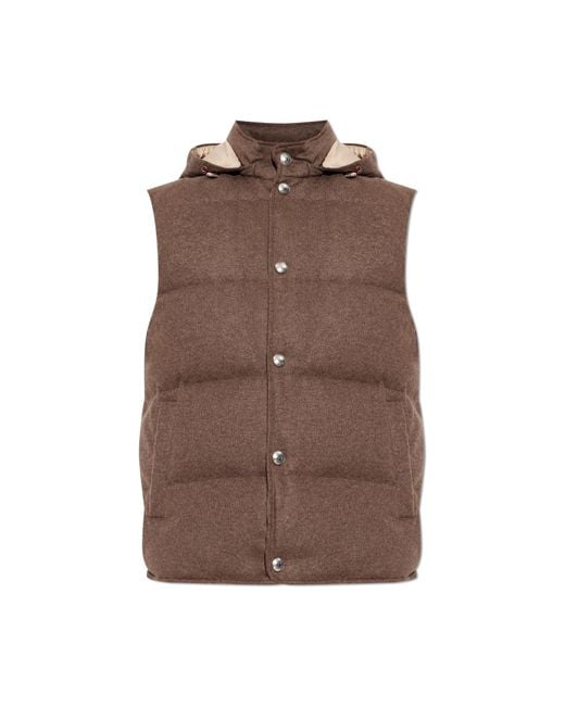 Eleventy Brown Cashmere Vest for men