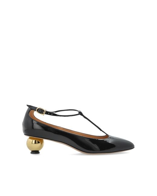 Ferragamo Black Heeled Shoes 'Tania'