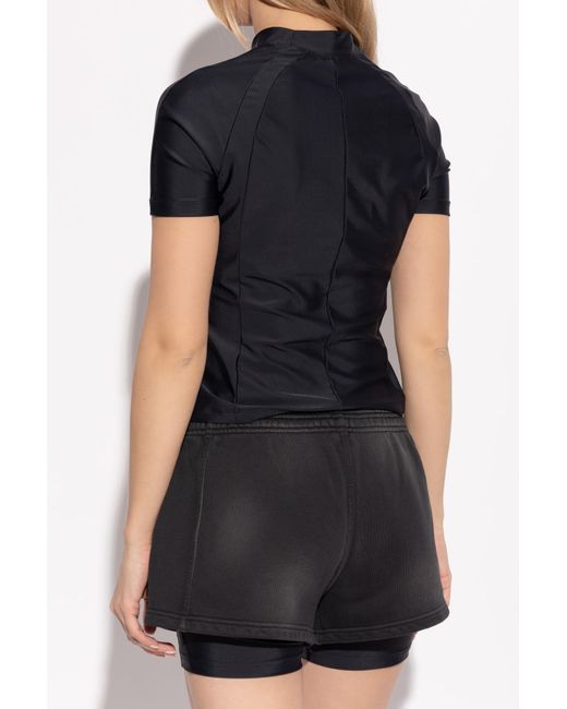 T By Alexander Wang Black Logo Top