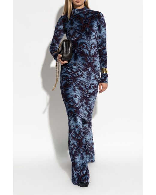 Etro Blue Dress With A Velvety Finish