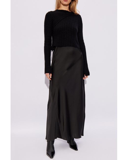 AllSaints Black 'amos' Dress & Sweater Set,