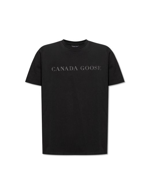 Canada Goose Black 'emersen' T-shirt With Logo, for men