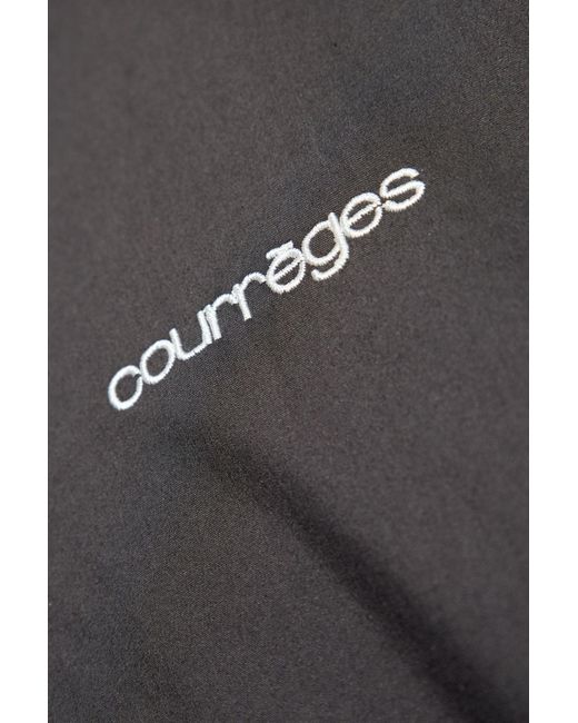 Courreges Black Jacket With Logo for men