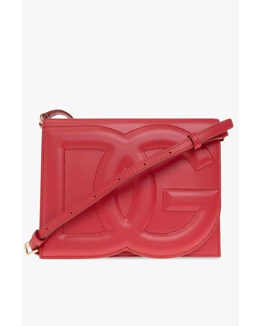 Dolce & Gabbana Red Shoulder Bag With Logo