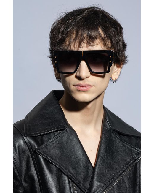 Balmain Black Square Frame Sunglasses,