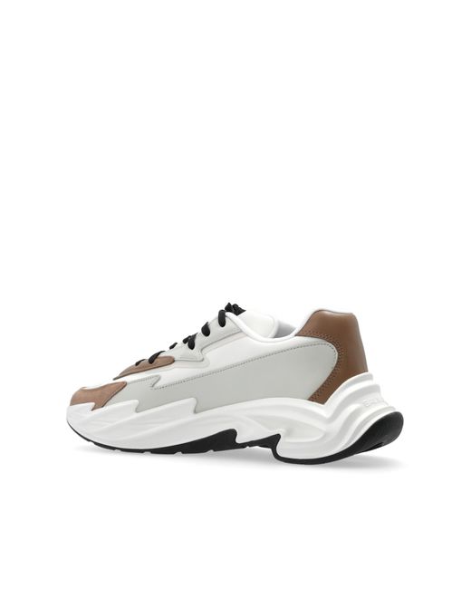 Balmain Green ‘Run-Row’ Sports Shoes for men