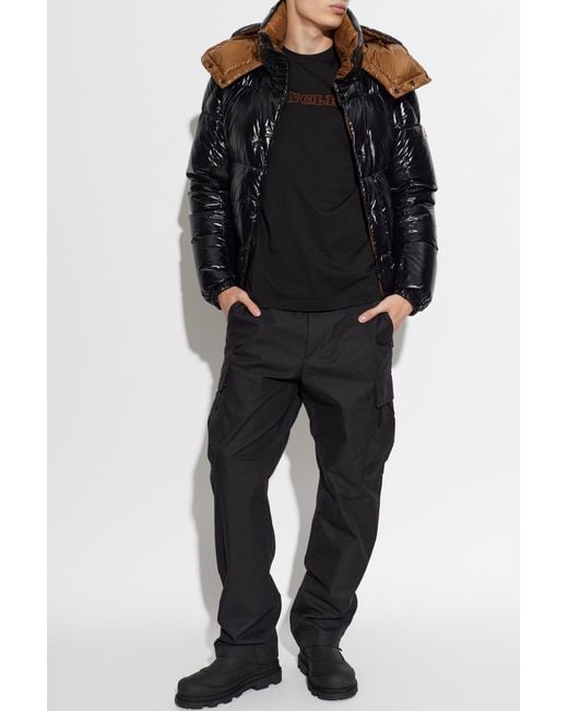 Moncler Black T-Shirt With Logo for men