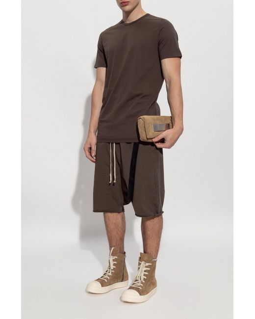 Rick Owens Brown T-Shirt 'Level T' for men