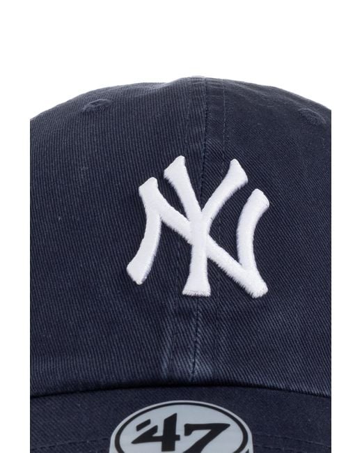 Sporty & Rich Blue Cap With Visor From The '47 & The New York Yankees' Collection