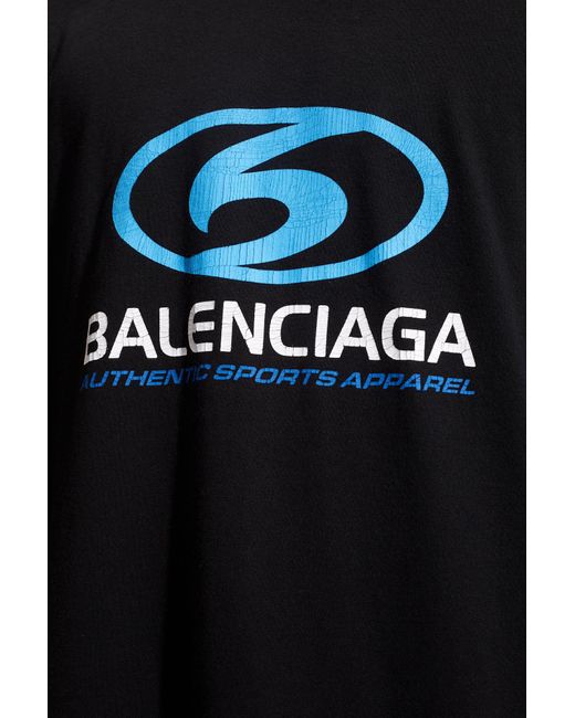 Balenciaga Blue T-shirt With Long Sleeves, for men