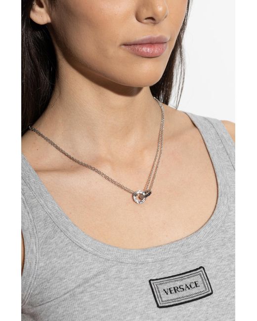 Versace White Necklace With Pendants